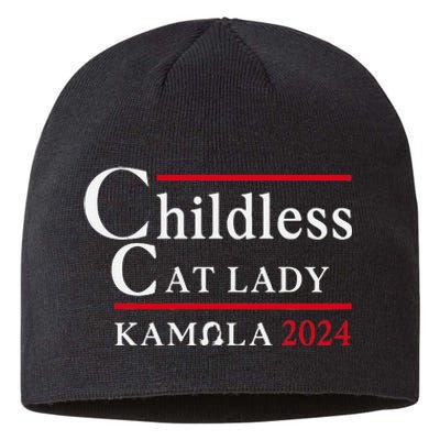 This Childless Cat Lady Is Voting Kamala Election 2024 Sustainable Beanie