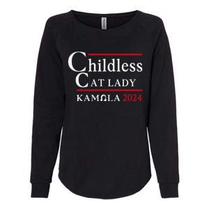 This Childless Cat Lady Is Voting Kamala Election 2024 Womens California Wash Sweatshirt