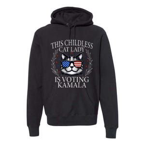 This Childless Cat Lady Is Voting Kamala Premium Premium Hoodie