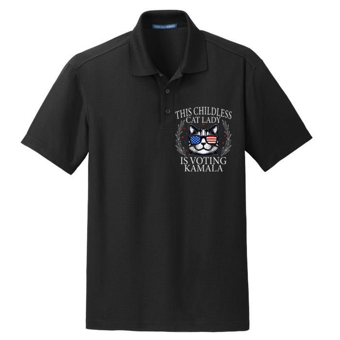 This Childless Cat Lady Is Voting Kamala Premium Dry Zone Grid Polo