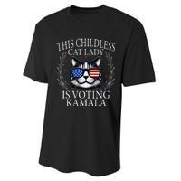 This Childless Cat Lady Is Voting Kamala Premium Performance Sprint T-Shirt