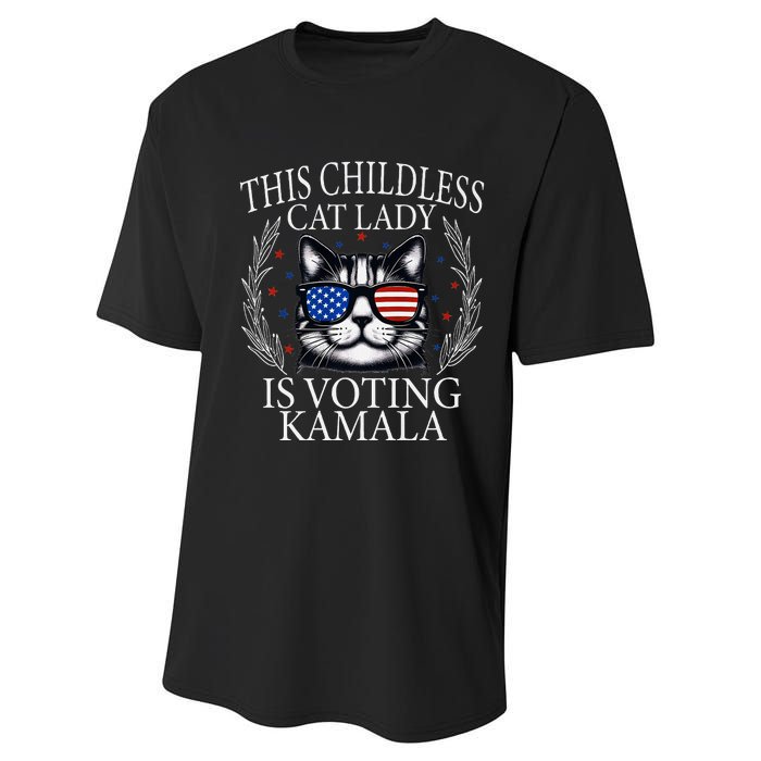 This Childless Cat Lady Is Voting Kamala Premium Performance Sprint T-Shirt