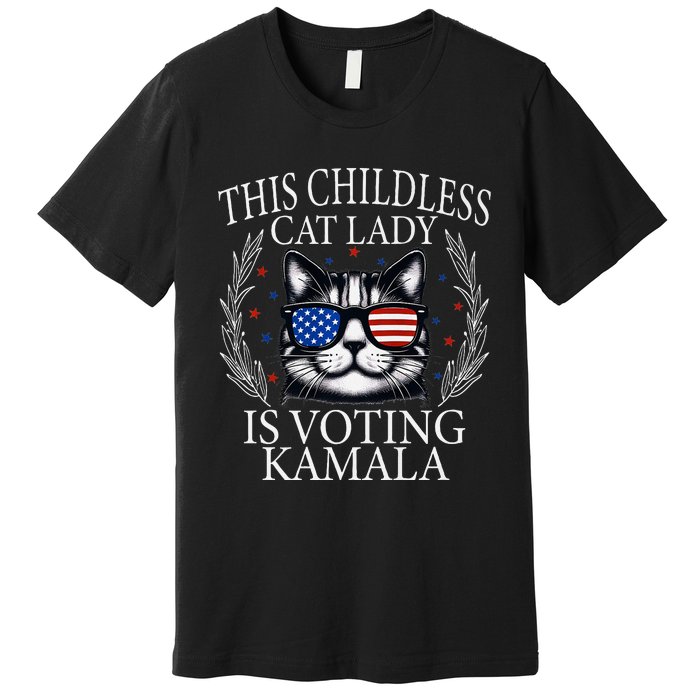 This Childless Cat Lady Is Voting Kamala Premium Premium T-Shirt