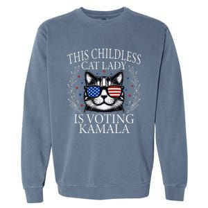 This Childless Cat Lady Is Voting Kamala Premium Garment-Dyed Sweatshirt