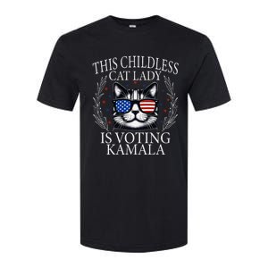 This Childless Cat Lady Is Voting Kamala Premium Softstyle CVC T-Shirt