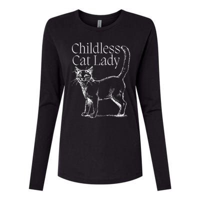 This Childless Cat Lady Ladies Is Voting Kamala Harris 2024 Womens Cotton Relaxed Long Sleeve T-Shirt