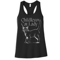 This Childless Cat Lady Ladies Is Voting Kamala Harris 2024 Women's Racerback Tank