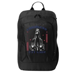 This Childless Cat Lady Ladies Is Voting Retro 2024 Usa City Backpack