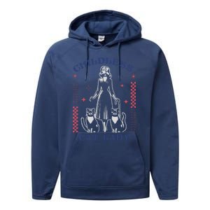 This Childless Cat Lady Ladies Is Voting Retro 2024 Usa Performance Fleece Hoodie