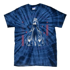 This Childless Cat Lady Ladies Is Voting Retro 2024 Usa Tie-Dye T-Shirt