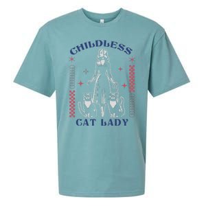 This Childless Cat Lady Ladies Is Voting Retro 2024 Usa Sueded Cloud Jersey T-Shirt