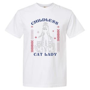 This Childless Cat Lady Ladies Is Voting Retro 2024 Usa Garment-Dyed Heavyweight T-Shirt