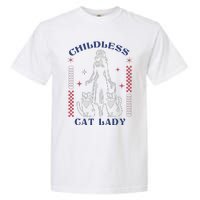 This Childless Cat Lady Ladies Is Voting Retro 2024 Usa Garment-Dyed Heavyweight T-Shirt