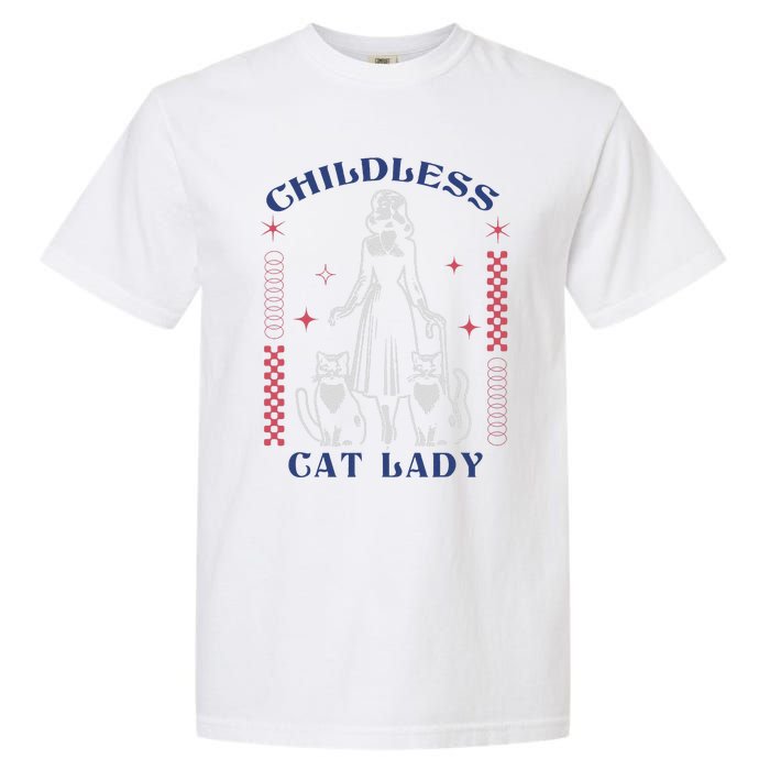 This Childless Cat Lady Ladies Is Voting Retro 2024 Usa Garment-Dyed Heavyweight T-Shirt