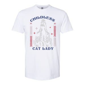 This Childless Cat Lady Ladies Is Voting Retro 2024 Usa Softstyle CVC T-Shirt