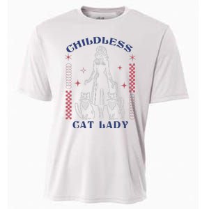 This Childless Cat Lady Ladies Is Voting Retro 2024 Usa Cooling Performance Crew T-Shirt