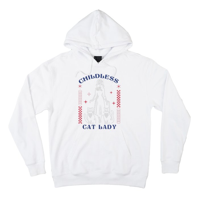 This Childless Cat Lady Ladies Is Voting Retro 2024 Usa Hoodie