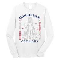 This Childless Cat Lady Ladies Is Voting Retro 2024 Usa Long Sleeve Shirt