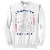 This Childless Cat Lady Ladies Is Voting Retro 2024 Usa Sweatshirt