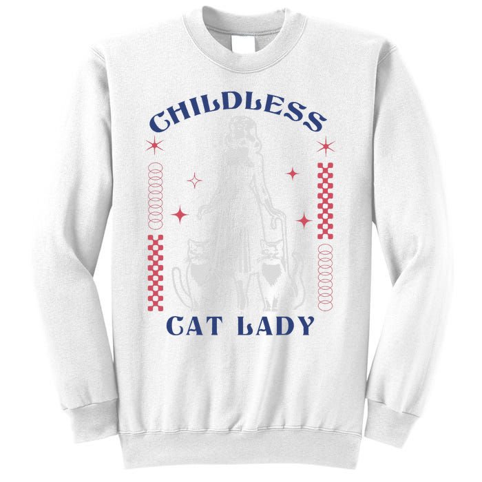 This Childless Cat Lady Ladies Is Voting Retro 2024 Usa Sweatshirt