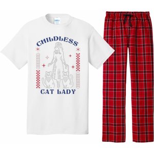 This Childless Cat Lady Ladies Is Voting Retro 2024 Usa Pajama Set