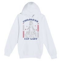 This Childless Cat Lady Ladies Is Voting Retro 2024 Usa Premium Pullover Hoodie