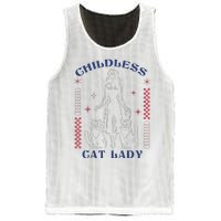 This Childless Cat Lady Ladies Is Voting Retro 2024 Usa Mesh Reversible Basketball Jersey Tank