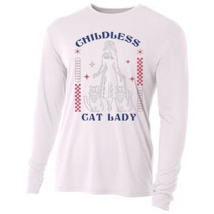 This Childless Cat Lady Ladies Is Voting Retro 2024 Usa Cooling Performance Long Sleeve Crew