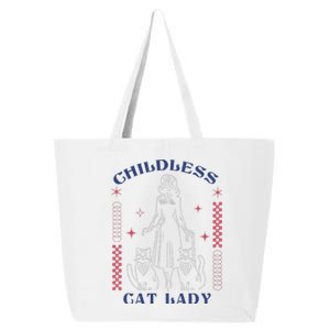 This Childless Cat Lady Ladies Is Voting Retro 2024 Usa 25L Jumbo Tote