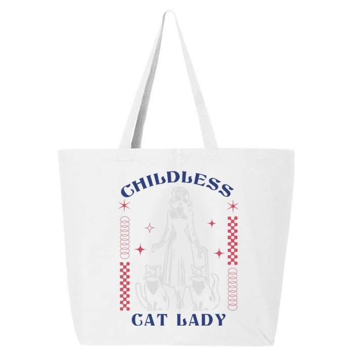 This Childless Cat Lady Ladies Is Voting Retro 2024 Usa 25L Jumbo Tote