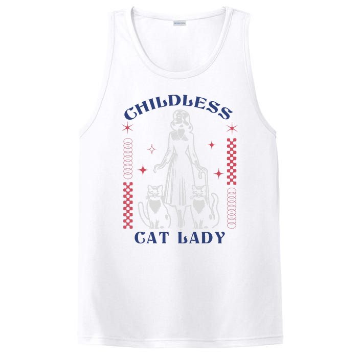 This Childless Cat Lady Ladies Is Voting Retro 2024 Usa PosiCharge Competitor Tank