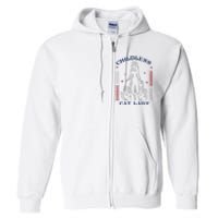 This Childless Cat Lady Ladies Is Voting Retro 2024 Usa Full Zip Hoodie