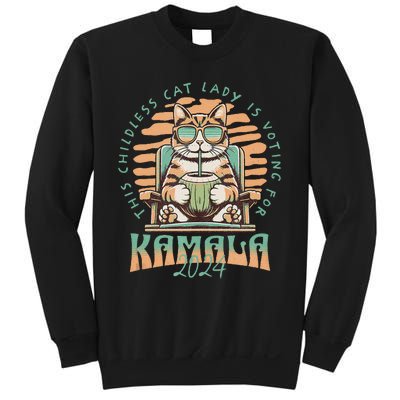 This Childless Cat Lady Is Voting Kamala Harris 2024 Sweatshirt