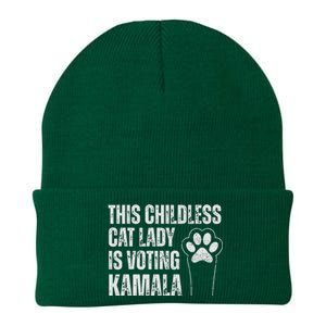 This Childless Cat Lady Is Voting Kamala Knit Cap Winter Beanie