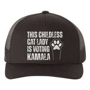 This Childless Cat Lady Is Voting Kamala Yupoong Adult 5-Panel Trucker Hat