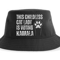 This Childless Cat Lady Is Voting Kamala Sustainable Bucket Hat