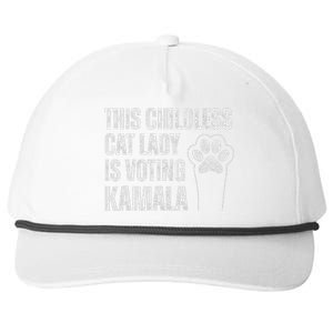 This Childless Cat Lady Is Voting Kamala Snapback Five-Panel Rope Hat