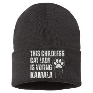 This Childless Cat Lady Is Voting Kamala Sustainable Knit Beanie