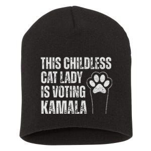 This Childless Cat Lady Is Voting Kamala Short Acrylic Beanie