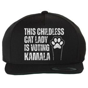 This Childless Cat Lady Is Voting Kamala Wool Snapback Cap