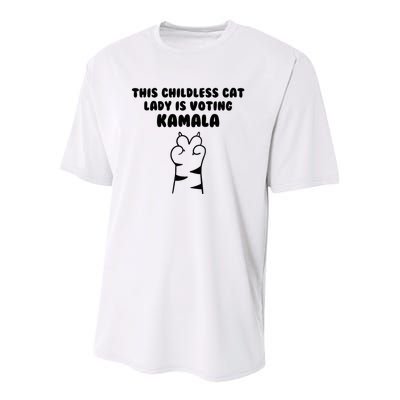 This Childless Cat Lady Is Voting Kamala Youth Performance Sprint T-Shirt