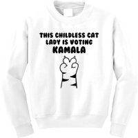 This Childless Cat Lady Is Voting Kamala Kids Sweatshirt