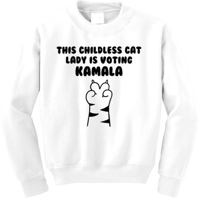 This Childless Cat Lady Is Voting Kamala Kids Sweatshirt