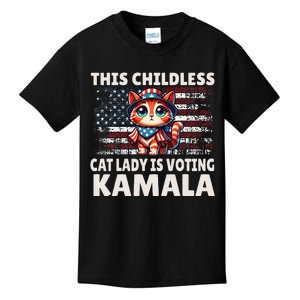 This Childless Cat Lady Is Voting Kamala Kids T-Shirt