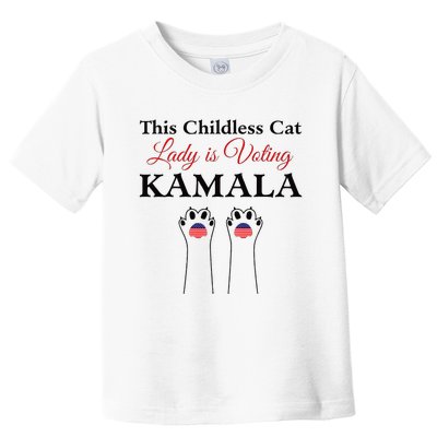 This Childless Cat Lady Is Voting Kamala Toddler T-Shirt