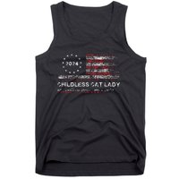 The Childless Cat Lady 2024 For President Us Flag Vintage Tank Top