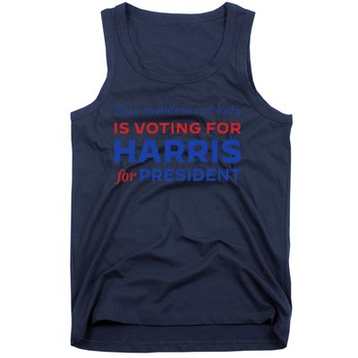 This Childless Cat Lady Is Voting Harris For President 2024 Tank Top