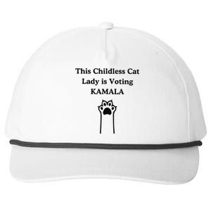 This Childless Cat Lady Is Voting Kamala Snapback Five-Panel Rope Hat