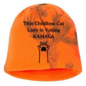 This Childless Cat Lady Is Voting Kamala Kati - Camo Knit Beanie