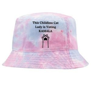 This Childless Cat Lady Is Voting Kamala Tie-Dyed Bucket Hat